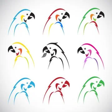 Vector images of group parrot Stock Illustration