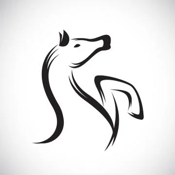 Vector images of horse on a white background. Stock Illustration
