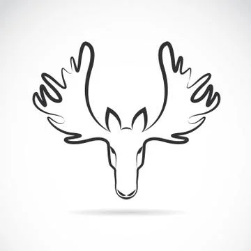 Vector images of moose deer head Stock Illustration