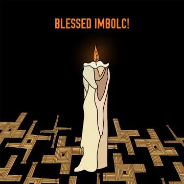 Vector imbolc greeting card Stock Illustration