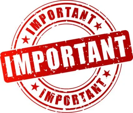 Vector important stamp Stock Illustration