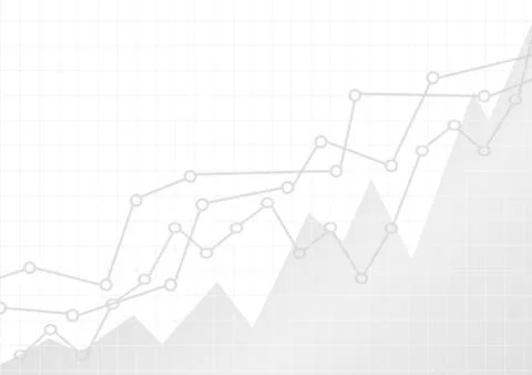 Vector : Increase gray business graphs on white background Stock Illustration