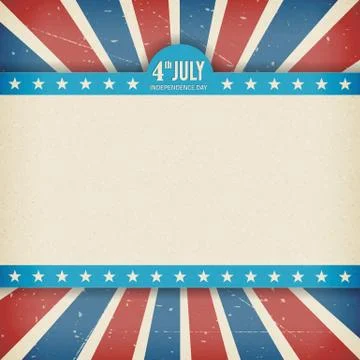 Vector independence 4th July american day poster Ilustração Stock