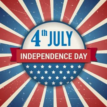 Vector independence 4th of July american day poster Ilustração Stock