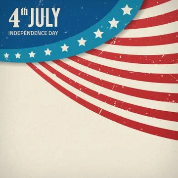 Vector independence day paper texture poster Illustrazione stock