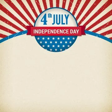 Vector independence day poster on old paper Stock-Illustration