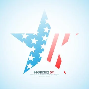 Vector independence day star, poster - retro vintage version Ilustração Stock