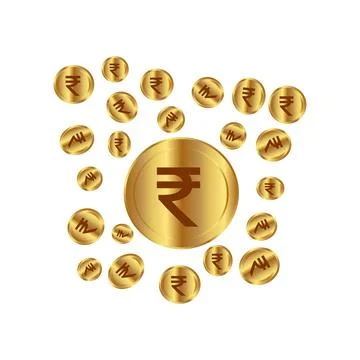 Vector indian currency digital rupee Stock Illustration