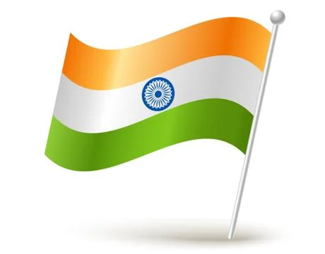 Vector Indian flag Stock Illustration