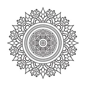 Vector indian Mandala Stock Illustration