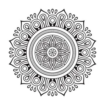Vector indian Mandala Stock Illustration