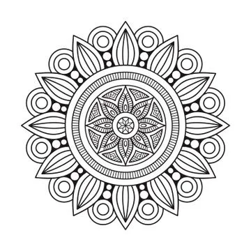 Vector indian Mandala Stock Illustration