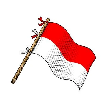 Vector of Indonesia Flag Stock Illustration