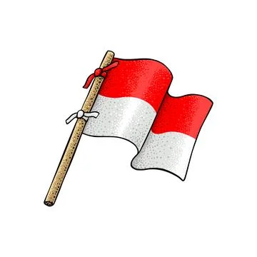 Vector of Indonesian Flag Stock Illustration