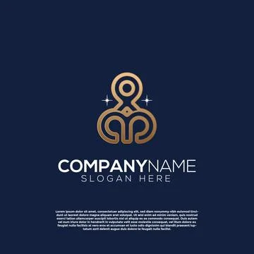 Vector infinite M letter logo Stock Illustration