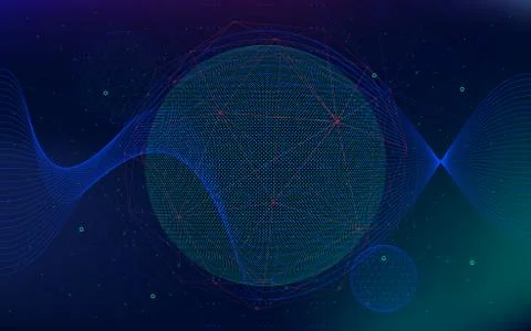 Vector infinite space background, Abstract futuristic hyperspace universe, sc Illustrazione stock