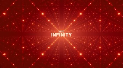 Vector infinite space background. Matrix of glowing stars with illusion of de Stock Illustration