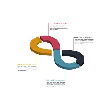 Vector infinity business concepts for infographic, loop business report or plan イラスト素材