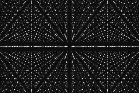 Vector infinity data matrix visualization. Grayscale big data structure with  イラスト素材