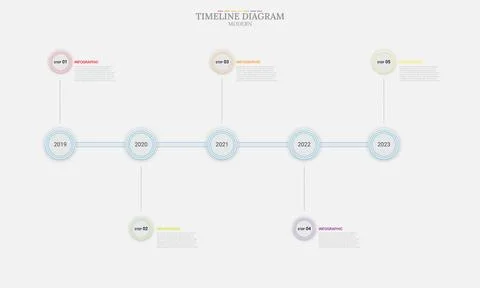 Vector info graphic design template, neat 5 steps concept, can be used for .. Stock Illustration