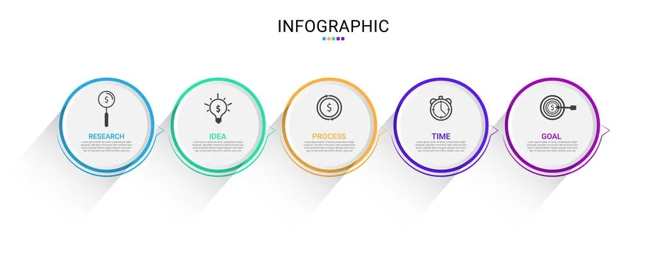 Vector info graphic label design, icon and 6 step options. business vector .. Stock Illustration