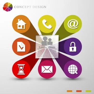 The vector info graphic template Stock Illustration