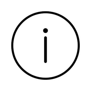 Vector of info sign icon in Circle line - vector iconic design Stock Illustration