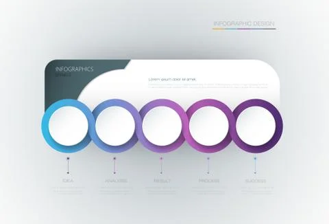 Vector Infographic 3d circle label template design Stock Illustration