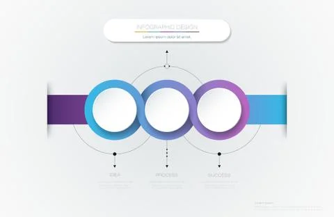 Vector Infographic 3d circle label template design Stock Illustration
