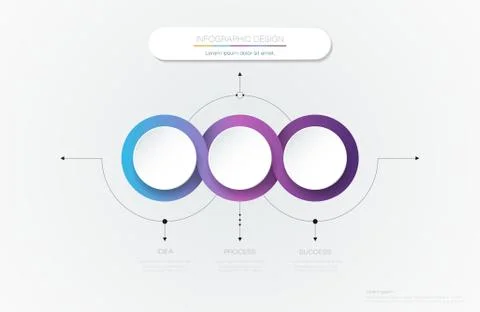 Vector Infographic 3d circle label template design Stock Illustration