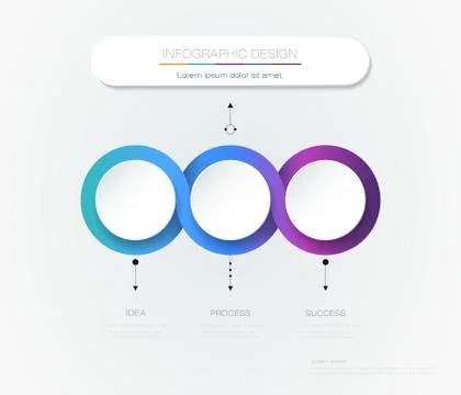 Vector Infographic 3d circle label template design Stock Illustration