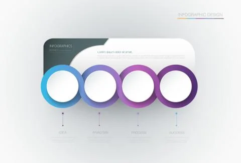 Vector Infographic 3d circle label template design. Stock Illustration