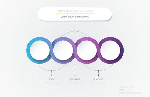Vector Infographic 3d circle label template design. Stock Illustration