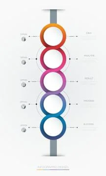 Vector Infographic 3d circle label template design Stock Illustration