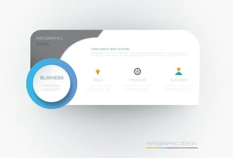 Vector Infographic 3d circle label template design Stock Illustration