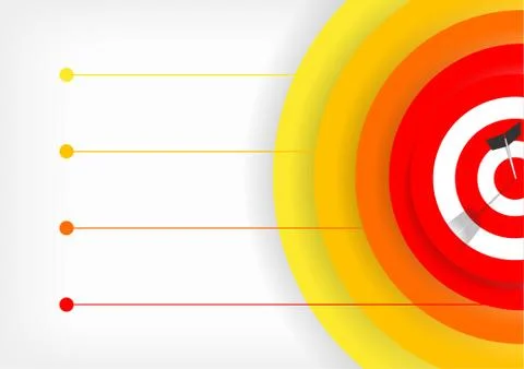 Vector : Infographic of arrows and archery target Stock Illustration