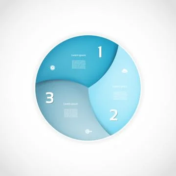Vector infographic circle. Template for graph, cycling diagram, round chart, Stock Illustration