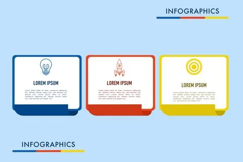 Vector Infographic design business template with icons and 3 options or steps Stock Illustration