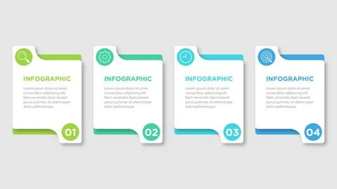 Vector Infographic design business template with icons and 4 options or steps Stock Illustration