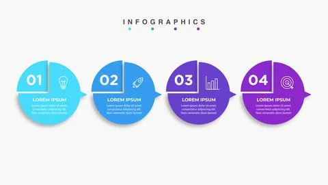 Vector Infographic design business template with icons and 4 options or steps Stock Illustration