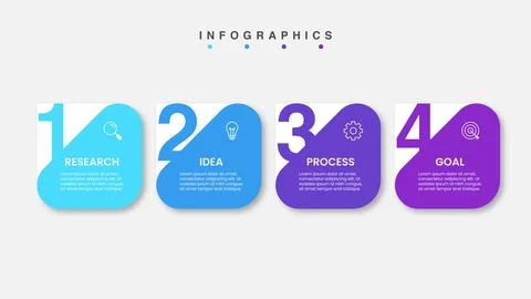 Vector Infographic design business template with icons and 4 options or steps Stock Illustration