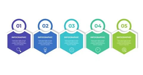 Vector Infographic design business template with icons and 5 options or steps Stock Illustration