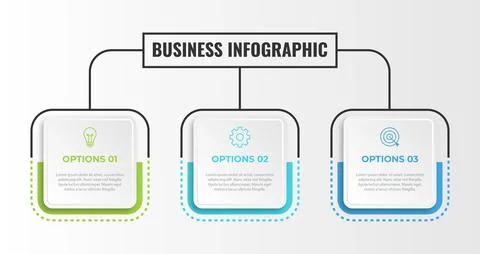 Vector infographic design template with 3 options or stepsWeb Stock Illustration
