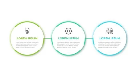 Vector infographic design template with 3 options or steps Stock Illustration