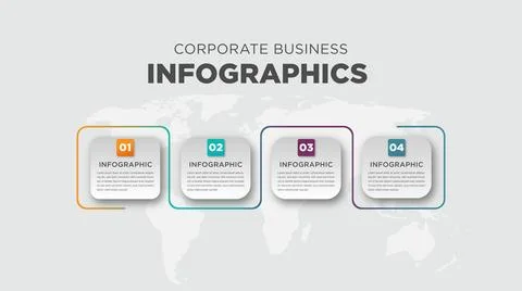 Vector infographic design template with 4 options or steps 库存插图