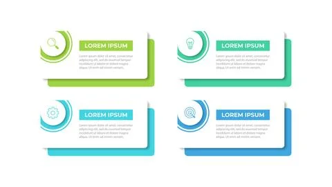 Vector infographic design template with 4 options or steps Stock Illustration