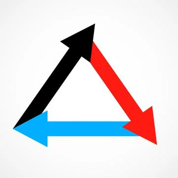 Vector infographic design template with arrows in triangle Stock Illustration