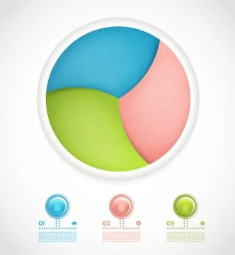 Vector infographic design template. Business concept with 3 options, parts, s Stock Illustration