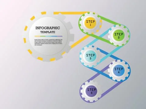 Vector infographic design template for diagram, graph, presentation, chart, E Stock Illustration
