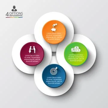 Vector infographic design template. Stock Illustration